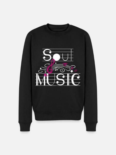 Soul Music Afro Soul Music Sheet Music Music Lovers Mu - Men's Premium Organic Jumper - black