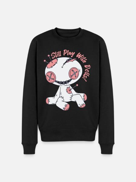 Creepy Voodoo Doll Playing with Dolls Witchcraft - Men's Premium Organic Jumper - black