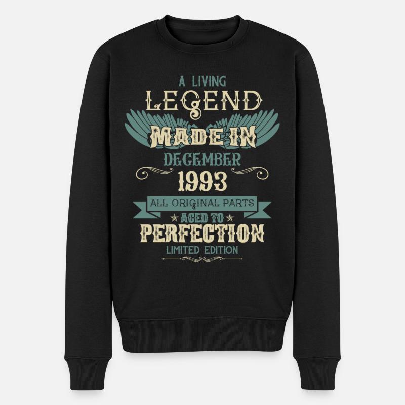 Décembre 1993 Millésime anniversaire - Pull Premium bio Homme - noir