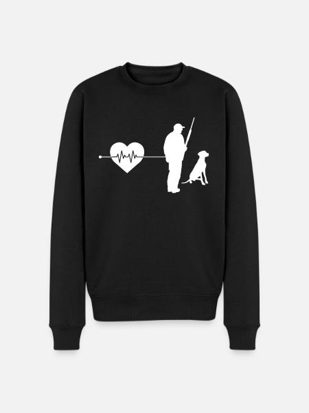 Hunter Heartbeat - Men's Premium Organic Jumper - black