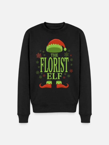 Fleuriste Elfe de Noël - Pull Premium bio Homme - noir