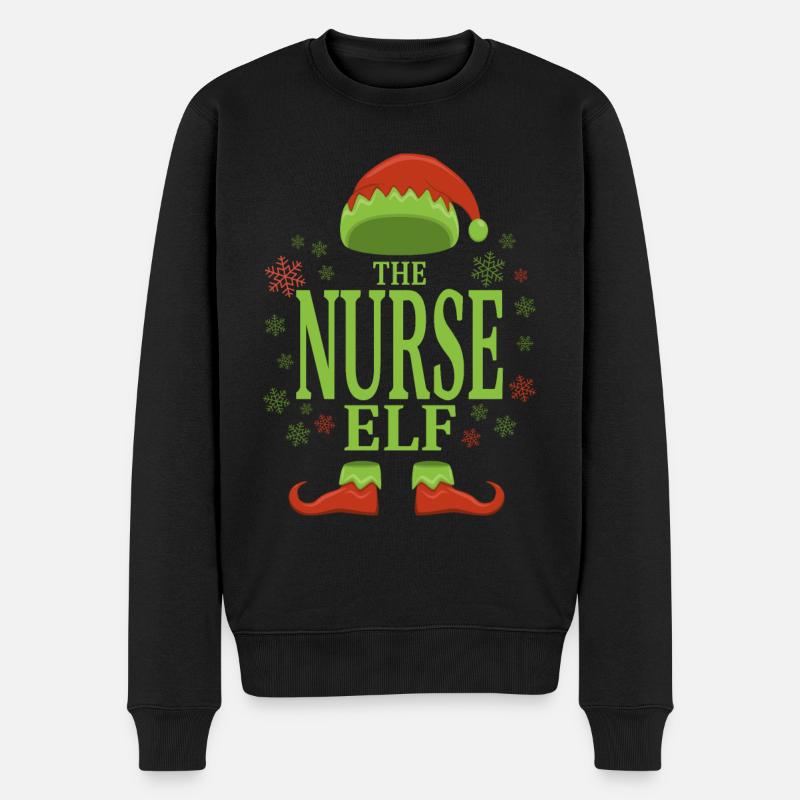 Infirmière lutine de Noël - Pull Premium bio Homme - noir