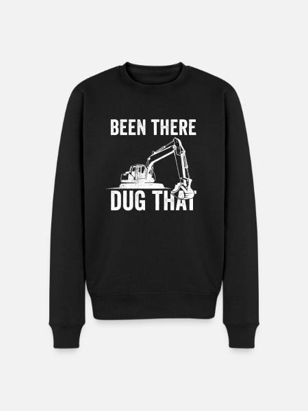Bagger Baustelle Baggerfahrer Baggern Geschenk - Männer Premium Bio Pullover - Schwarz