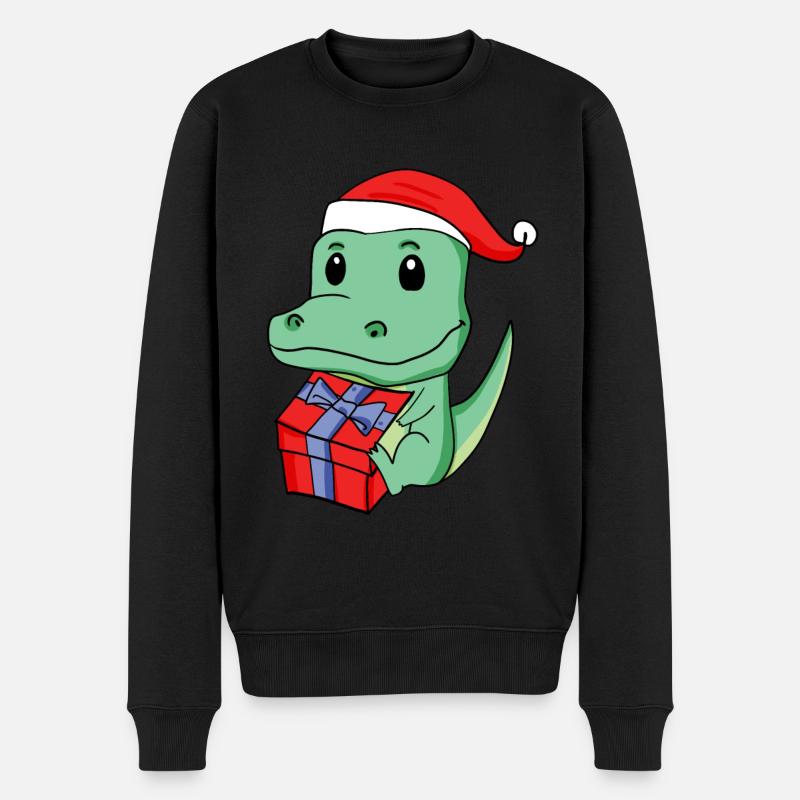 Noël Crocodile Bébé avec Cadeau - Pull Premium bio Homme - noir
