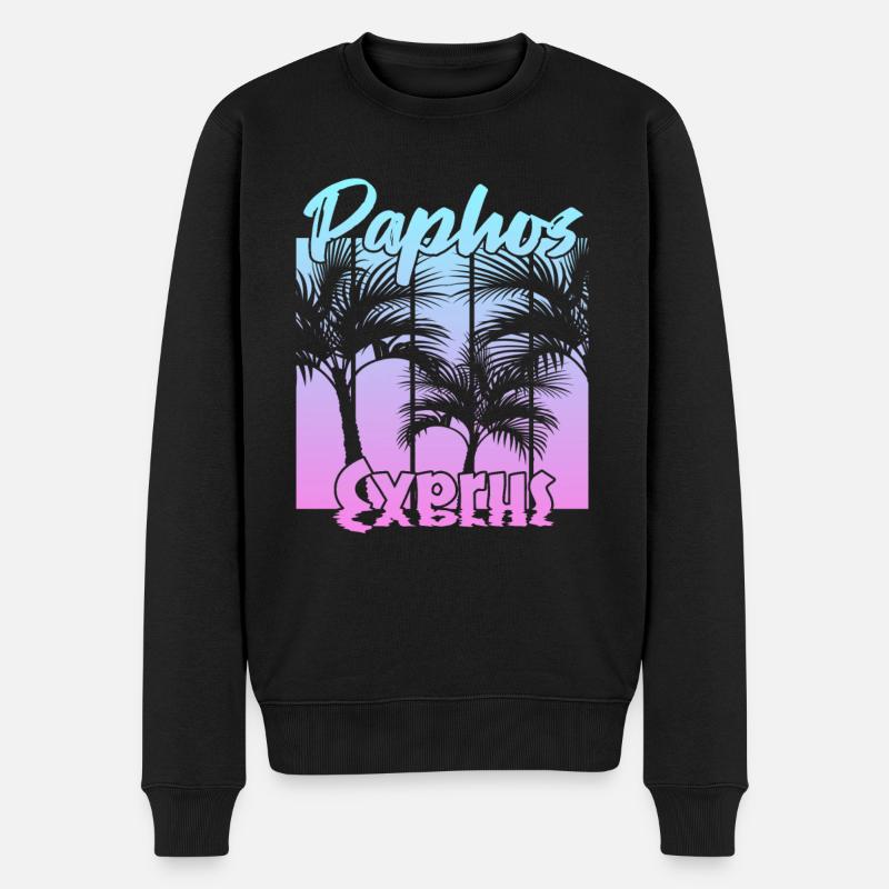 Paphos Chypre - Pull Premium bio Homme - noir