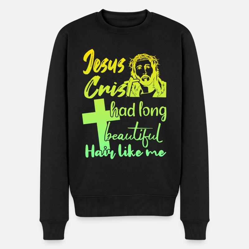 Cheveux longs Christian Christian Design - Pull Premium bio Homme - noir