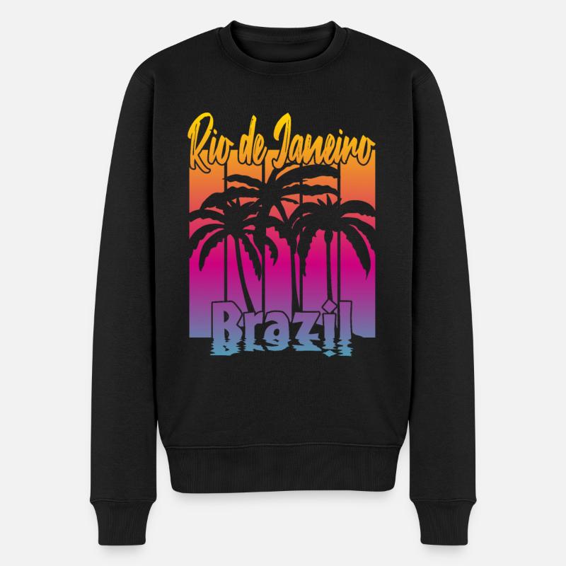 Rio de Janeiro Brésil - Pull Premium bio Homme - noir