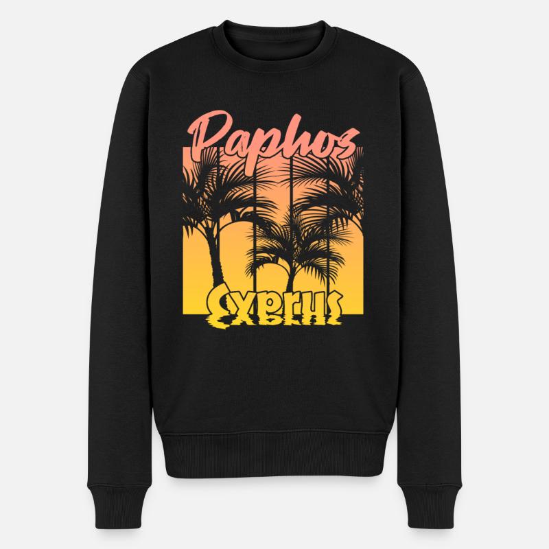 Paphos Cyprus - Männer Premium Bio Pullover - Schwarz