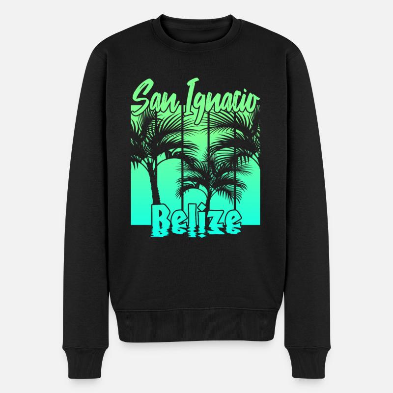 San Ignacio Belize - Männer Premium Bio Pullover - Schwarz