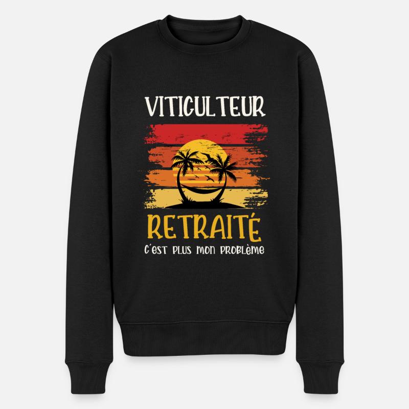 viticulteur retraité - Pull Premium bio Homme - noir