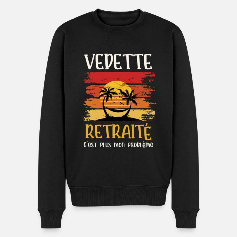 vedette retraité - Pull Premium bio Homme - noir