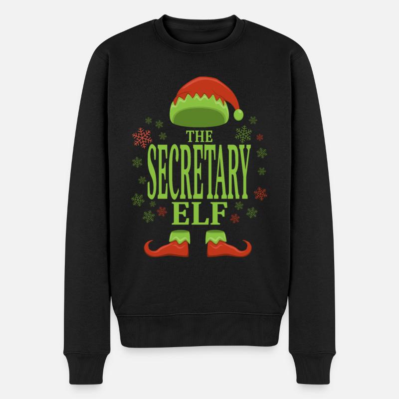 Secrétaire Elfe de Noël - Pull Premium bio Homme - noir