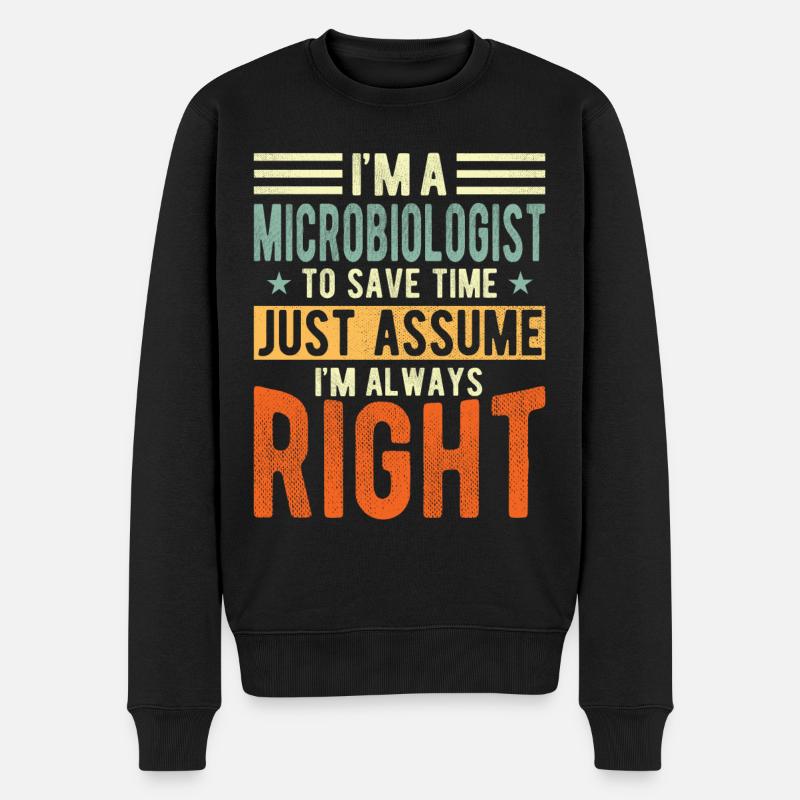 Microbiologiste - Pull Premium bio Homme - noir