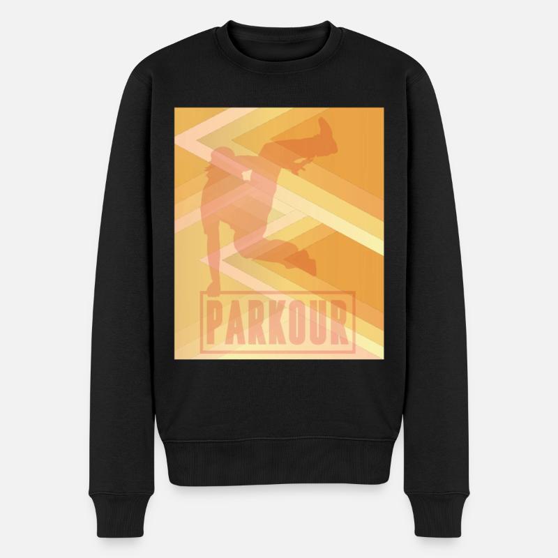 Parkour Kunst Stadtlauf Freestyle Läufer - Männer Premium Bio Pullover - Schwarz