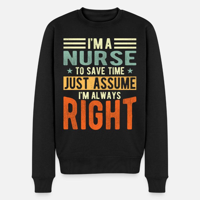 Infirmier - Pull Premium bio Homme - noir