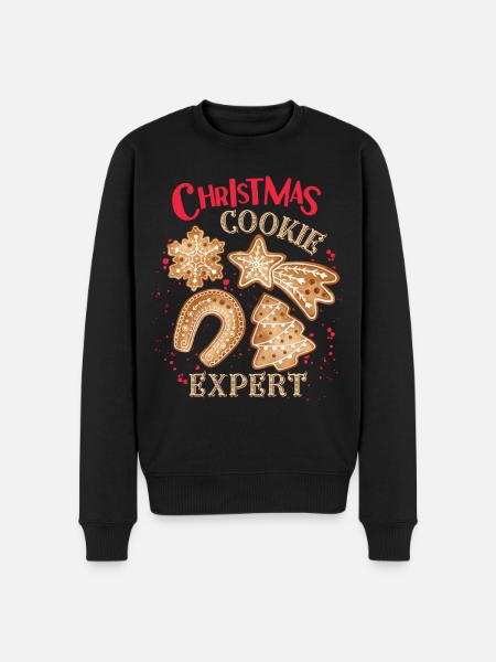 Christmas cookies, Christmas cookies, Gingerbread - Men's Premium Organic Jumper - black