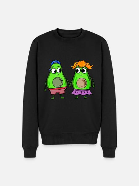 Avocado pair - Men's Premium Organic Jumper - black