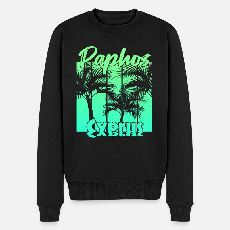 Paphos Cyprus - Männer Premium Bio Pullover - Schwarz