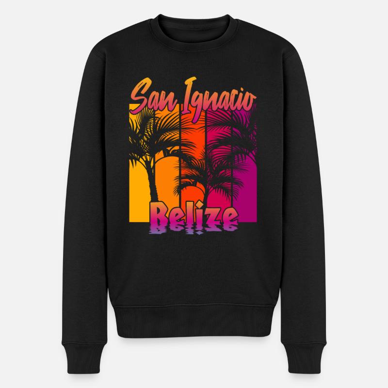 San Ignacio Belize - Männer Premium Bio Pullover - Schwarz