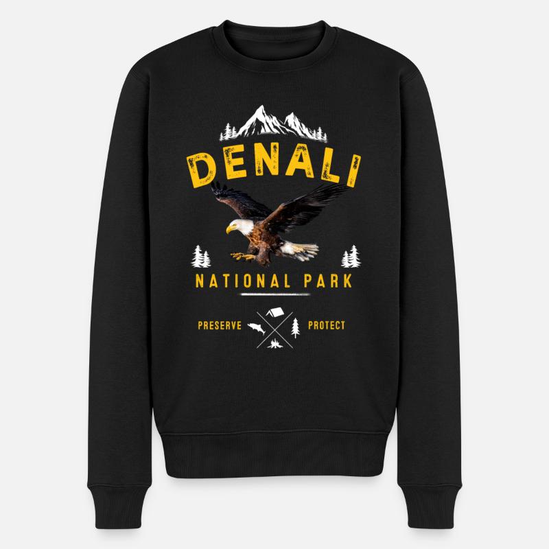 Alaska - Männer Premium Bio Pullover - Schwarz