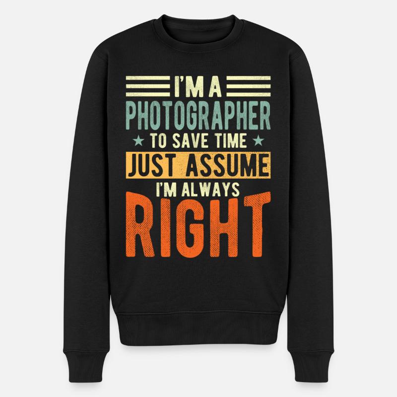 Photographe - Pull Premium bio Homme - noir