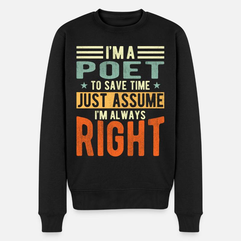 Poète - Pull Premium bio Homme - noir