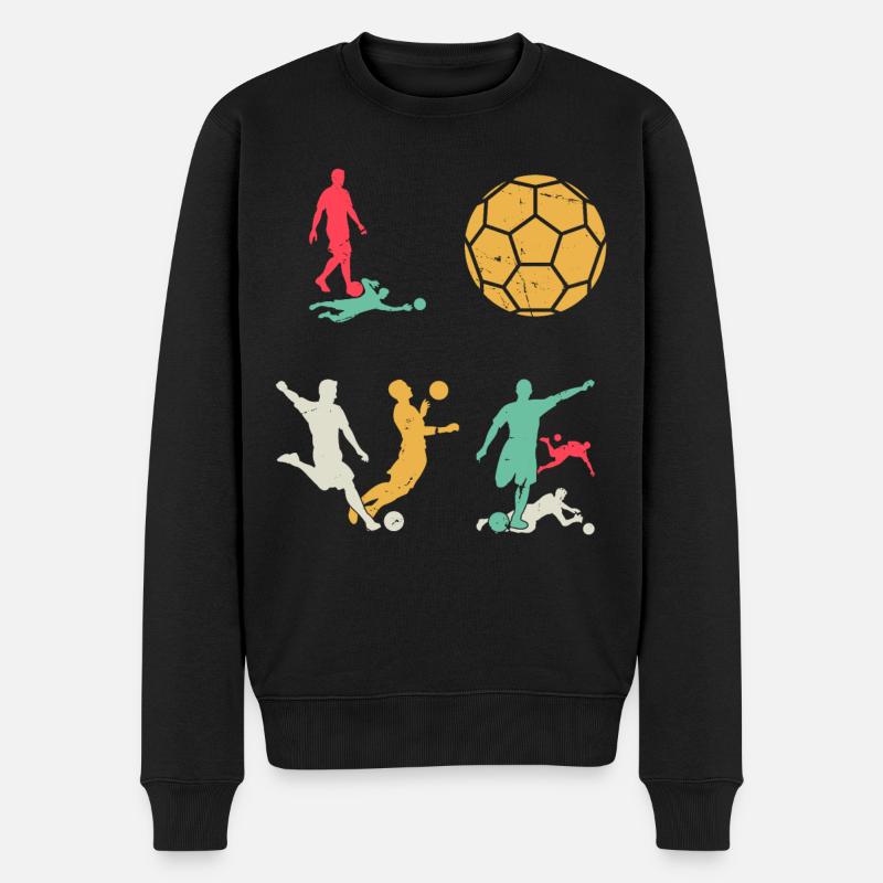 Soccer LOVE Soccer Player - Soccer Lover - Männer Premium Bio Pullover - Schwarz