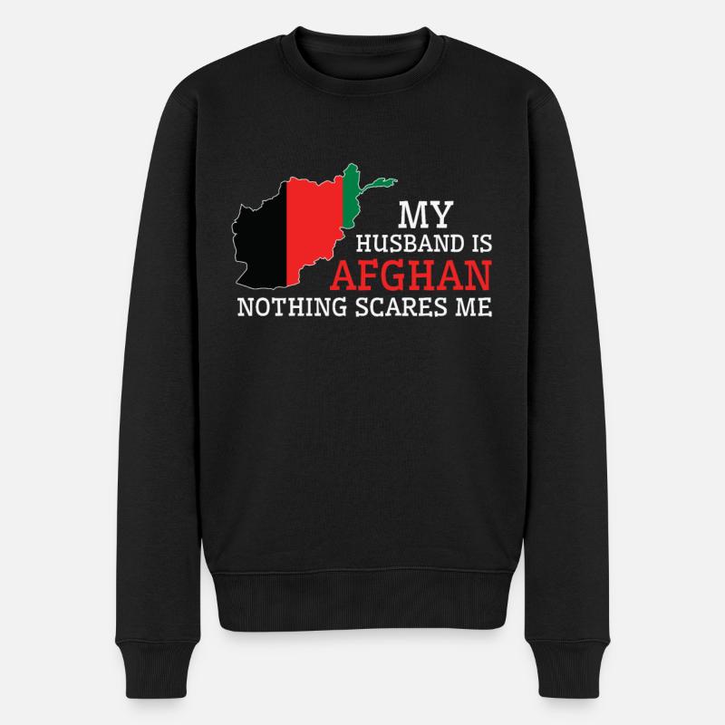 Nichts macht mir Angst Afghanischer Ehemann - Männer Premium Bio Pullover - Schwarz