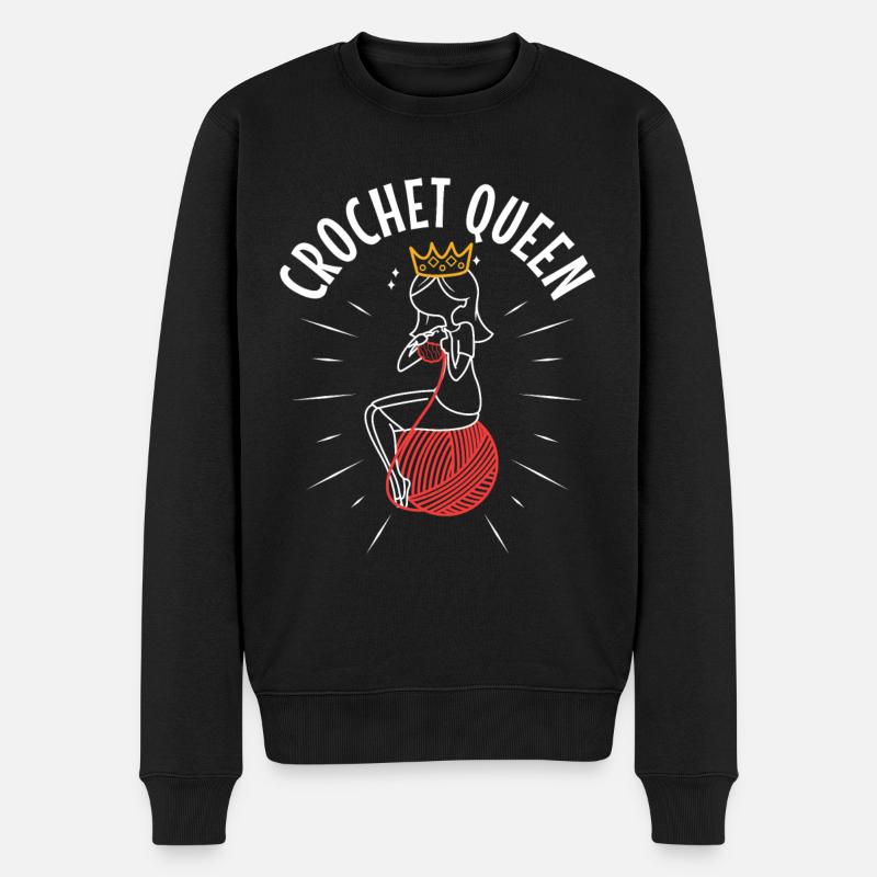 reine du crochet - Pull Premium bio Homme - noir