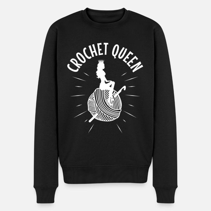 Reine du crochet - Pull Premium bio Homme - noir