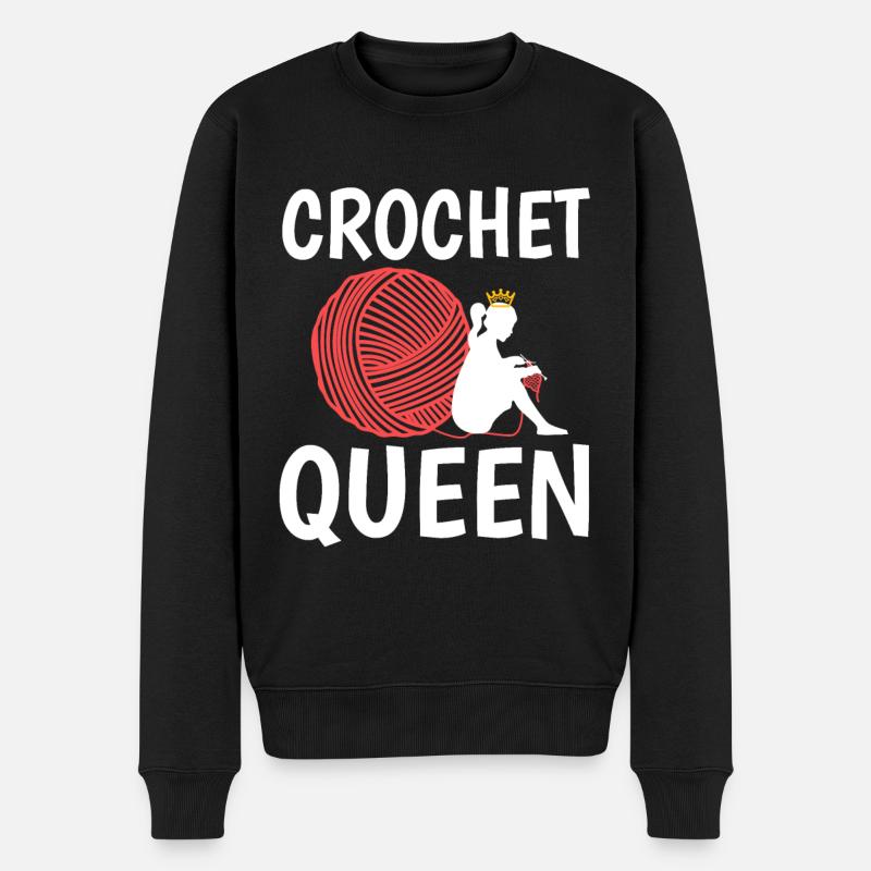 reine du crochet - Pull Premium bio Homme - noir