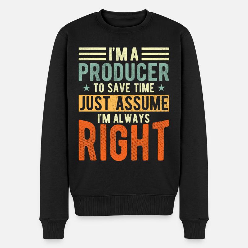 Fabricant - Pull Premium bio Homme - noir