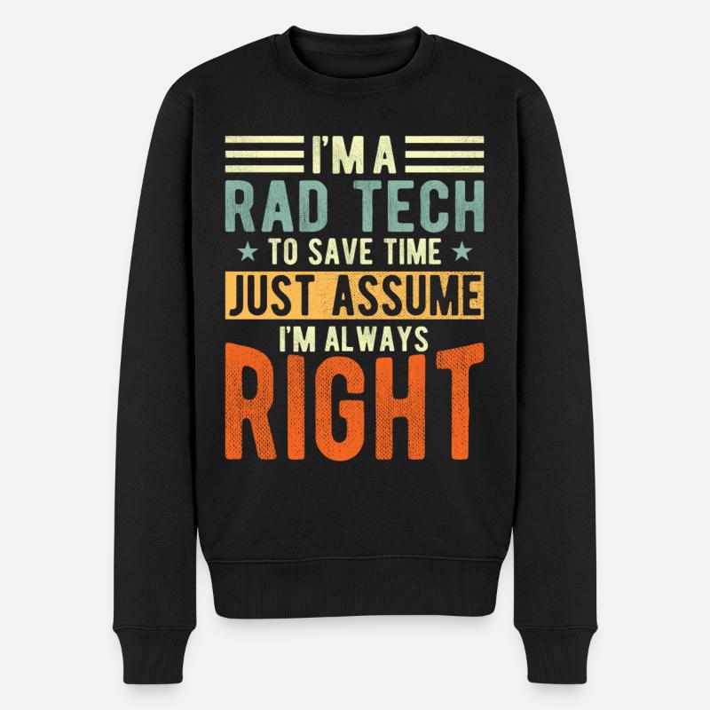 Rad Tech - Männer Premium Bio Pullover - Schwarz