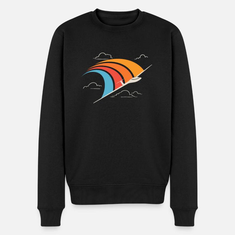 Rétro Planeur Pilote Planeur Flyer - Pull Premium bio Homme - noir