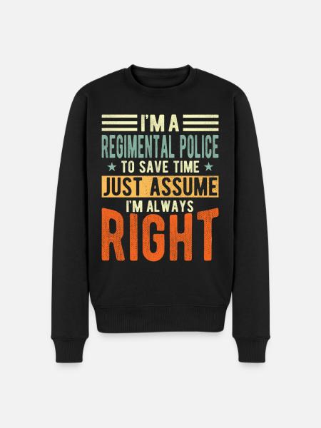 Regimental Police - Men's Premium Organic Jumper - black