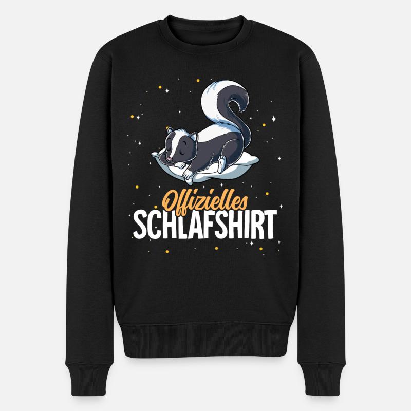 Offizielles Schlafshirt Stinktier - Männer Premium Bio Pullover - Schwarz