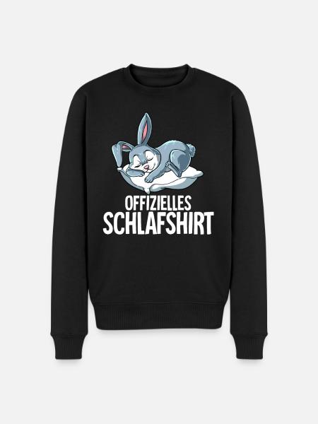 Offizielles Schlafshirt Hase - Männer Premium Bio Pullover - Schwarz