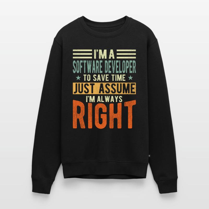 Software developer Men's Premium Organic Jumper