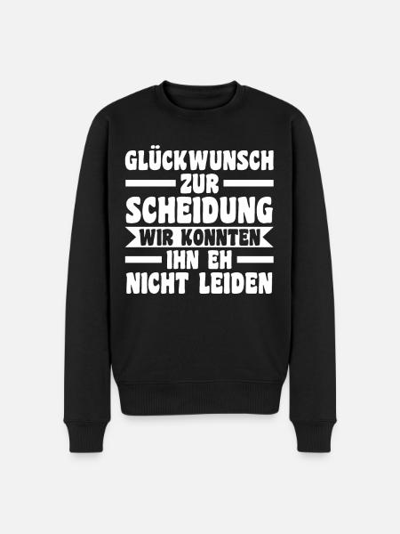 Scheidungsparty Geschieden Scheidung - Männer Premium Bio Pullover - Schwarz
