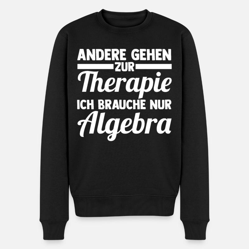 Mathematik Mathe Rechnen Algebra - Männer Premium Bio Pullover - Schwarz