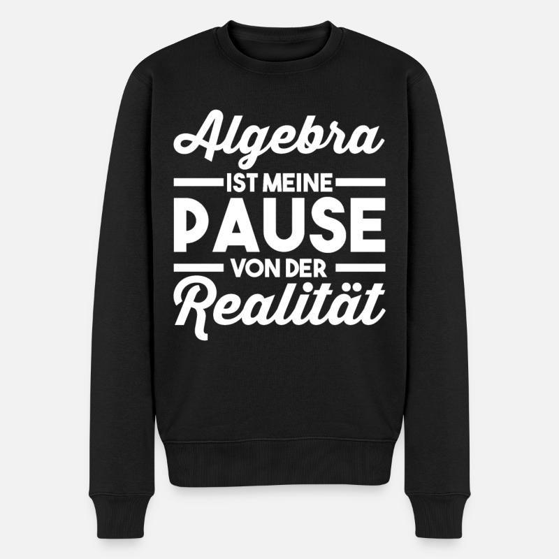 Mathematik Mathe Rechnen Algebra - Männer Premium Bio Pullover - Schwarz