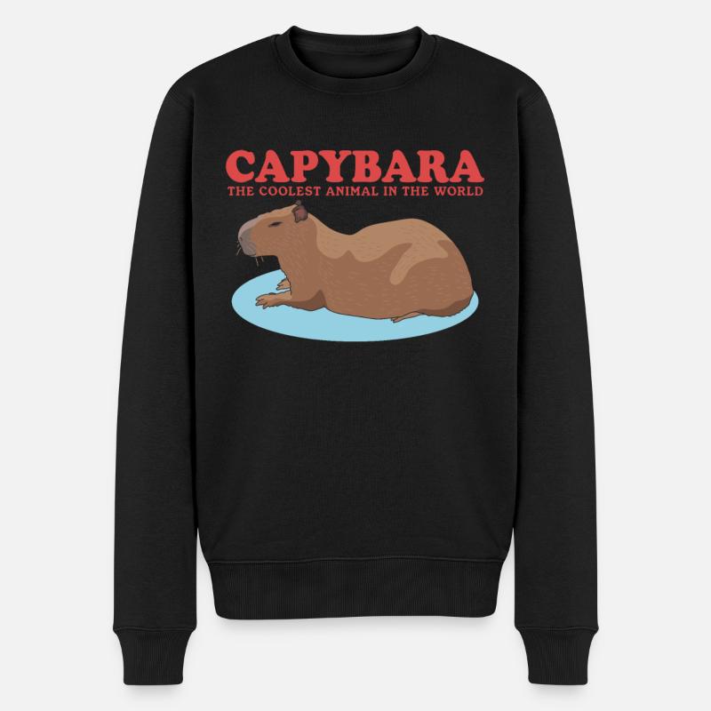 Capybara Capybaras Capybaras Capybara Cadeau - Pull Premium bio Homme - noir