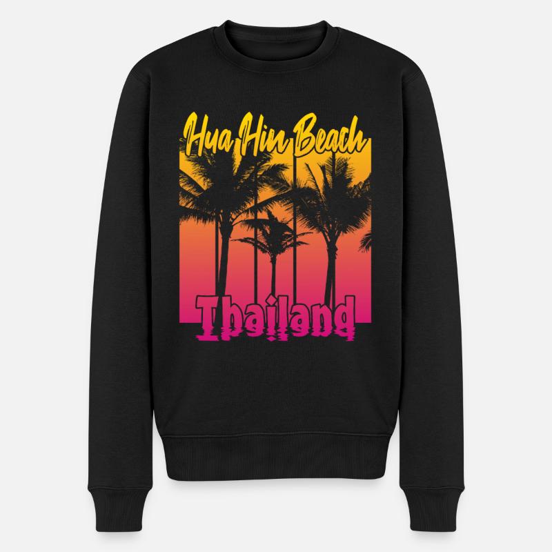 Hua Hin Beach Thaïlande - Pull Premium bio Homme - noir