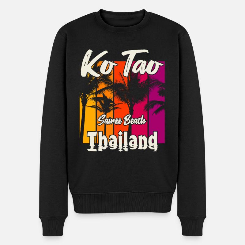 Ko Tao Sairee Beach Thaïlande - Pull Premium bio Homme - noir