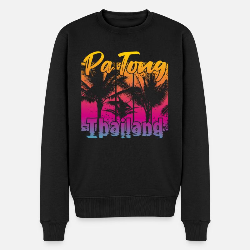 Patong Thailand - Männer Premium Bio Pullover - Schwarz