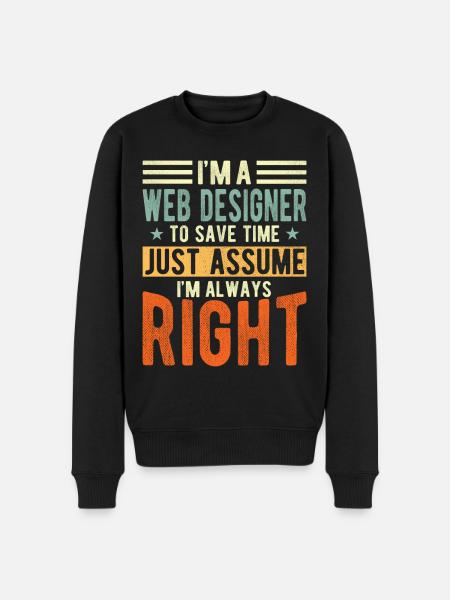 Web Designer - Men's Premium Organic Jumper - black