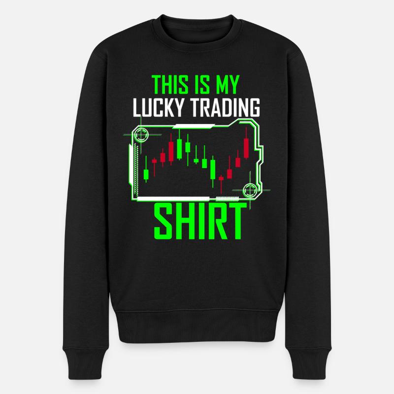 Trading Geld - Männer Premium Bio Pullover - Schwarz