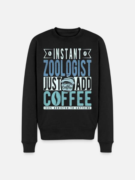 Zoologe Kaffee Spruch - Männer Premium Bio Pullover - Schwarz
