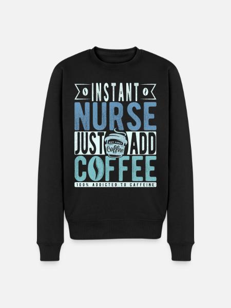 Nurse coffee saying - Men's Premium Organic Jumper - black