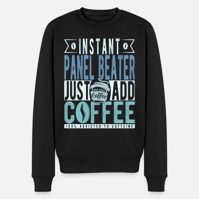 Panel Racket Coffee Saying - Men's Premium Organic Jumper - black